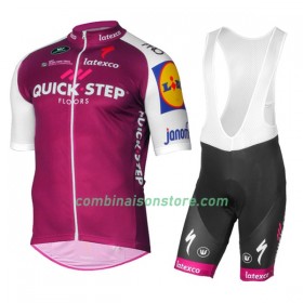 Combinaison Cycliste + Cuissard à Bretelles 2017 Quick-Step Floors Femme N003